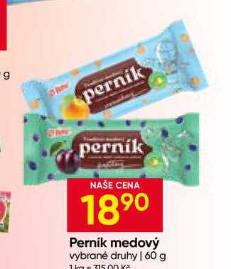 Perník medový vybrané druhy 60 g