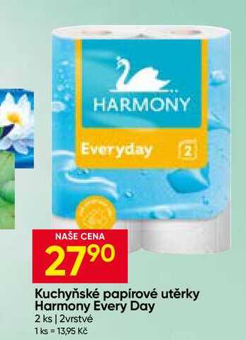 Kuchyňské papírové utěrky Harmony Every Day 2 ks 2vrstvé