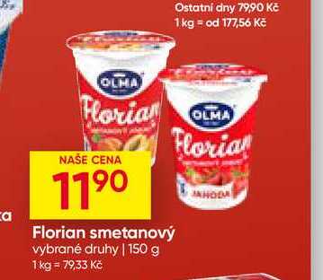 Florian smetanový vybrané druhy 150 g