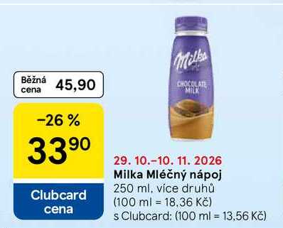 Milka Mléčný nápoj, 250 ml, více druhů