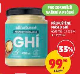 Přepuštěné máslo Ghí 450 ml