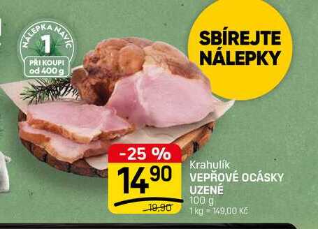VEPŘOVÉ OCÁSKY UZENÉ 100 g