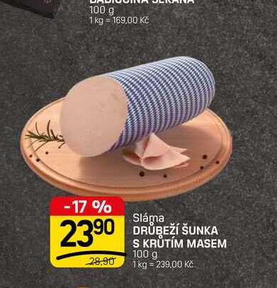 DRŮBEŽÍ ŠUNKA S KRŮTÍM MASEM 100 g