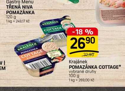 POMAZÁNKA COTTAGE* vybrané druhy 100 g