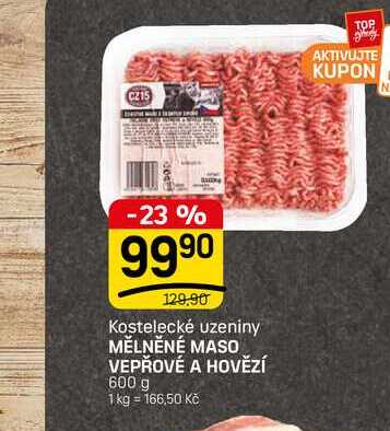 MĚLNĚNÉ MASO VEPŘOVÉ A HOVĚZÍ 600 g