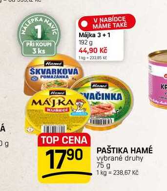 PAŠTIKA HAMÉ vybrané druhy 75 g 