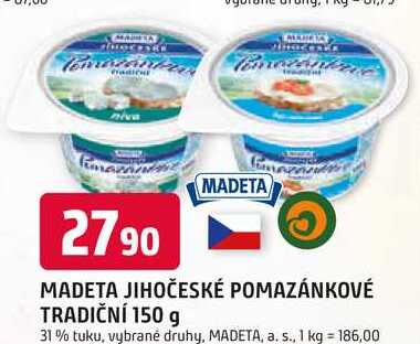 MADETA JIHOČESKÉ POMAZÁNKOVÉ TRADIČNÍ 150 g