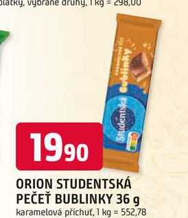 ORION STUDENTSKÁ PEČEŤ BUBLINKY 36 g
