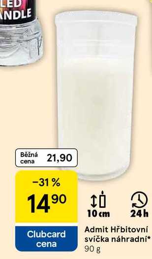 Admit Hřbitovní svíčka náhradní, 90 g