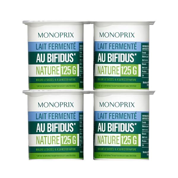 Monoprix Klasické fermentované mléko Bifidus 4x125g