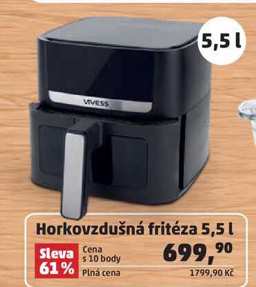Horkovzdušná fritéza, 5,5 l