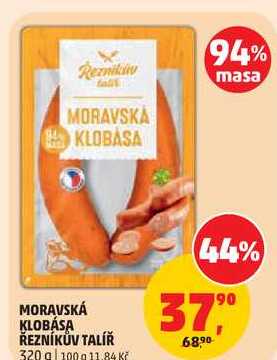 MORAVSKÁ KLOBÁSA ŘEZNÍKŮV TALÍŘ, 320 g