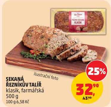 SEKANÁ ŘEZNÍKŮV TALÍŘ klasik, farmářská, 500 g