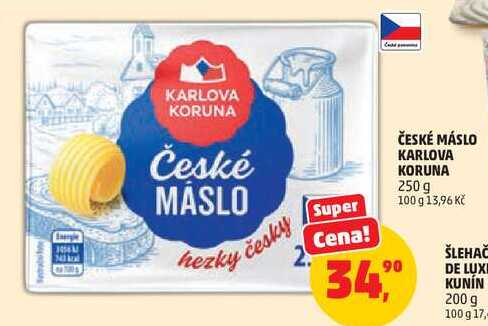 ČESKÉ MÁSLO KARLOVA KORUNA, 250 g