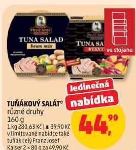 Franz Josef Kaiser TUŇÁKOVÝ SALÁT různé druhy, 160 g