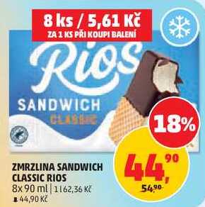 ZMRZLINA SANDWICH CLASSIC RIOS, 8x 90 ml  