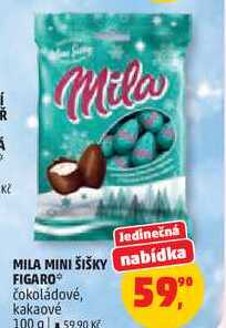 MILA MINI ŠIŠKY FIGARO čokoládové, kakaové, 100 g