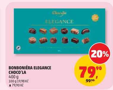BONBONIÉRA ELEGANCE CHOCO'LA, 400 g 