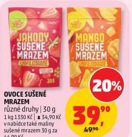 OVOCE SUŠENÉ MRAZEM různé druhy, 30 g 
