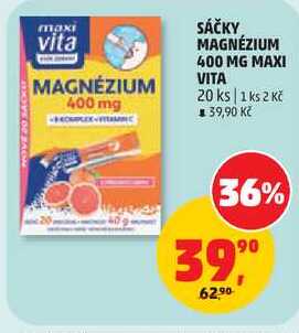 SÁČKY MAGNÉZIUM 400 MG MAXI VITA, 20 ks