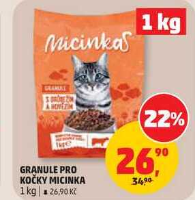 GRANULE PRO KOČKY MICINKA, 1 kg