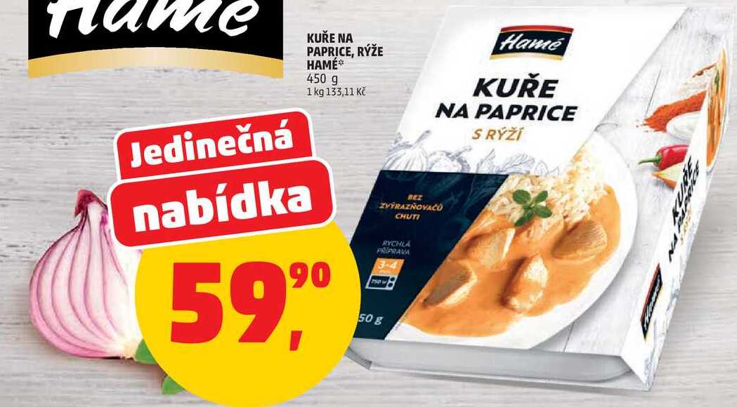 KUŘE NA PAPRICE, RÝŽE HAMÉ, 450 g