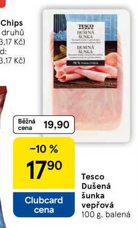 Tesco Dušená šunka vepřová , 100 g