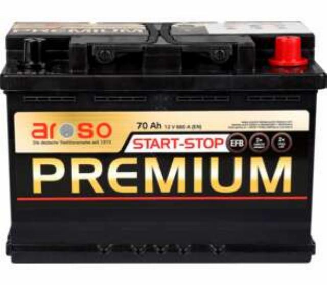 AROSO Autobaterie EFB 70Ah/660A
