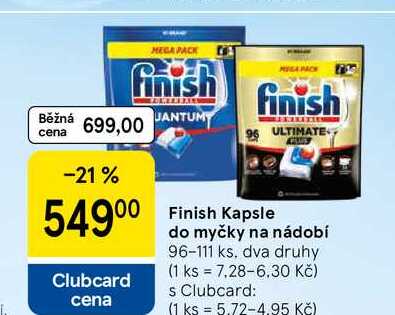 Finish Kapsle do myčky na nádobí, 96-111 ks