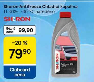 Sheron Antifreeze Chladicí kapalina G12+, -30 °C, naředěno, 1 l