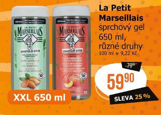 La Petit Marseillais sprchový gel 650 ml, různé druhy 