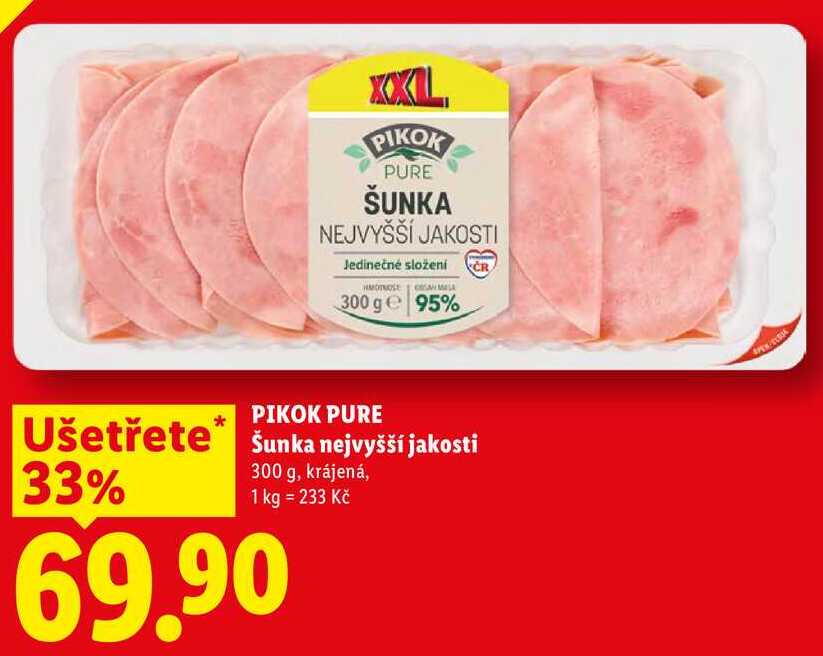 PIKOK PURE ŠUNKA NEJVYŠŠÍ JAKOSTI, 300 g