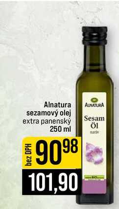 Alnatura sezamový olej extra panenský 250 ml