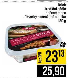 Brick tradiční sádlo pečené maso škvarky a smažená cibulka 130 g 