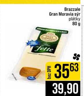Brazzale Gran Moravia sýr plátky 80 g 