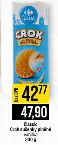 Classic Crok sušenky plněné vanilka 300 g