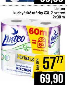 Linteo kuchyňské utěrky XXL 2-vrstvé 2x30 m 