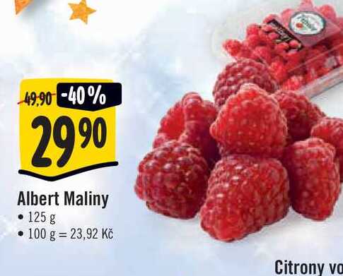 ARCHIV Albert Maliny 125 g v akci platné do 23.11.2021 AkcniCeny.cz