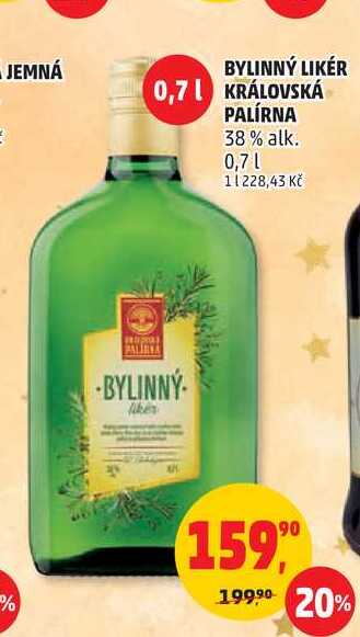 BYLINNÝ LIKÉR KRÁLOVSKÁ PALÍRNA, 0,7 l