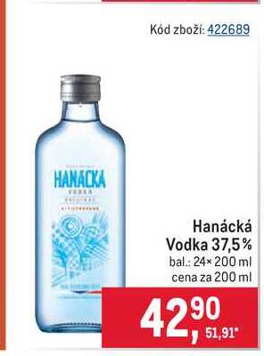 Hanácká Vodka 37,5% 200 ml  