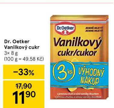 Dr. Oetker Vanilkový cukr 3 x 8 g