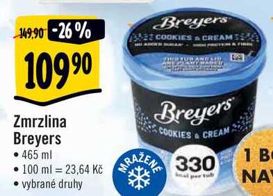Zmrzlina Breyers, 465 ml