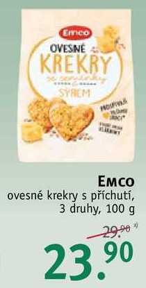EMCO ovesné krekry s příchutí, 3 druhy, 100 g