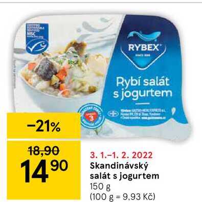 Skandinávský salát s jogurtem 150 g