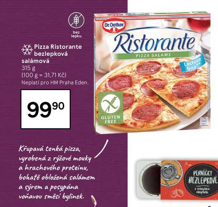 Pizza Ristorante bezlepková salámová 315 g