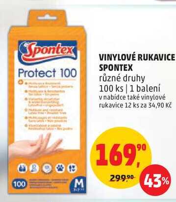 ARCHIV | VINYLOVÉ RUKAVICE SPONTEX, 100 ks v akci platné do: 12.1.2022 ...