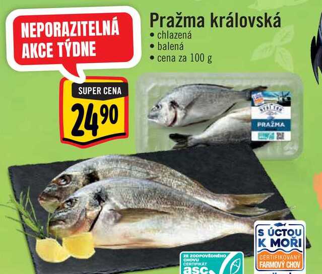 Pražma královská chlazená, cena za 100 g