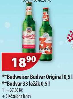 Budweiser Budvar 33 ležák, 0,5 l