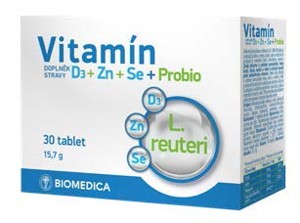 Vitamín D3 + Zn +Se + Probio 30 tablet