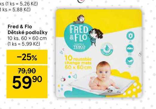 Fred & Flo Dětské podložky 10 ks